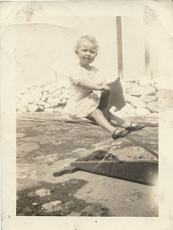 Delpha Atkinson - b.1927, age 2, Farallon Island