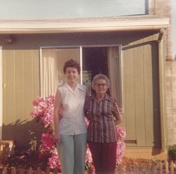 Delpha and Grace.  1977. Aged 50 and 70