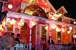 Crazy ladies and crazy men sitting on the verandah to celebrate the homecoming, the will to live colliding with love, in their Methodist celebration about to die out, and requiring a rescue mission to save it coordinated with a drunken 
