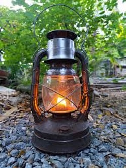The Classic Kerosene Wick Lanterns, familiar to all those born before the War, but a tricky novelty to younger ones born into the suburban electric era.