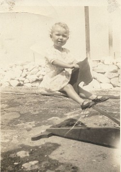 Delpha Elizabeth Atkinson, age 2. Born Farallon Island 1927.