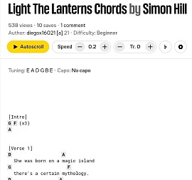 Simon Hill's Guitar Tabs