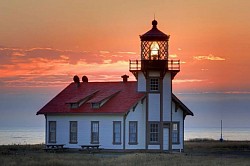 Point Cabrillo Lighthouse. The Atkinsons' home 1939-1950. Not a gingerbread house ... so no 