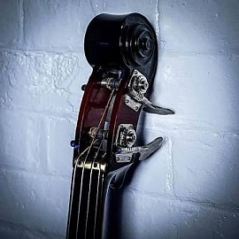 The Famous AMPEG Fretless Scroll Head Bass. 1966-1968. The very first shop-produced fretless.