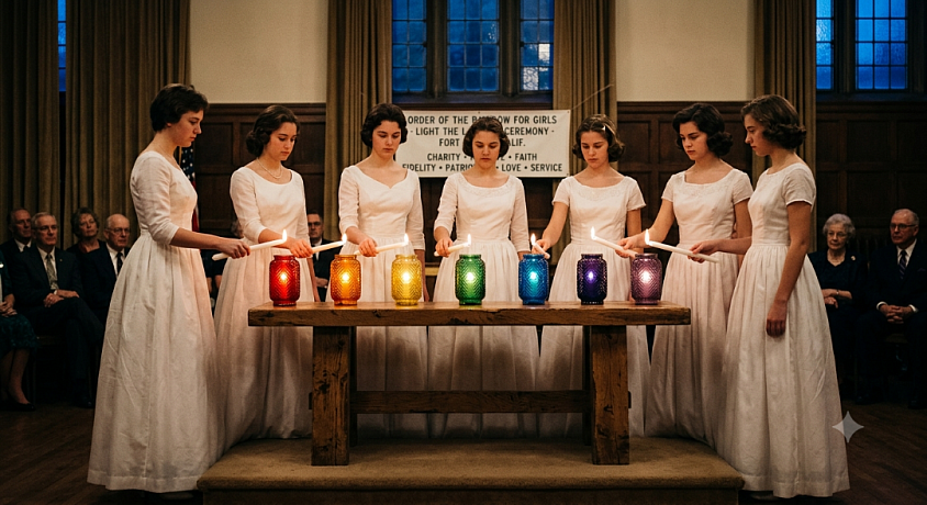 The Seven Station Lanterns of the Core Virtues -- Love, Religion, Nature, Immortality, Fidelity, Patriotism, and Service.