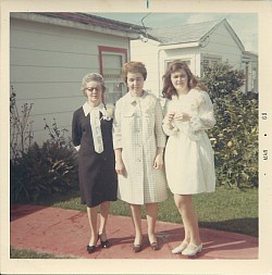 Three Generations of Atkinson Women -- Grace (62), Delpha (42), Denise (15). March 1969.